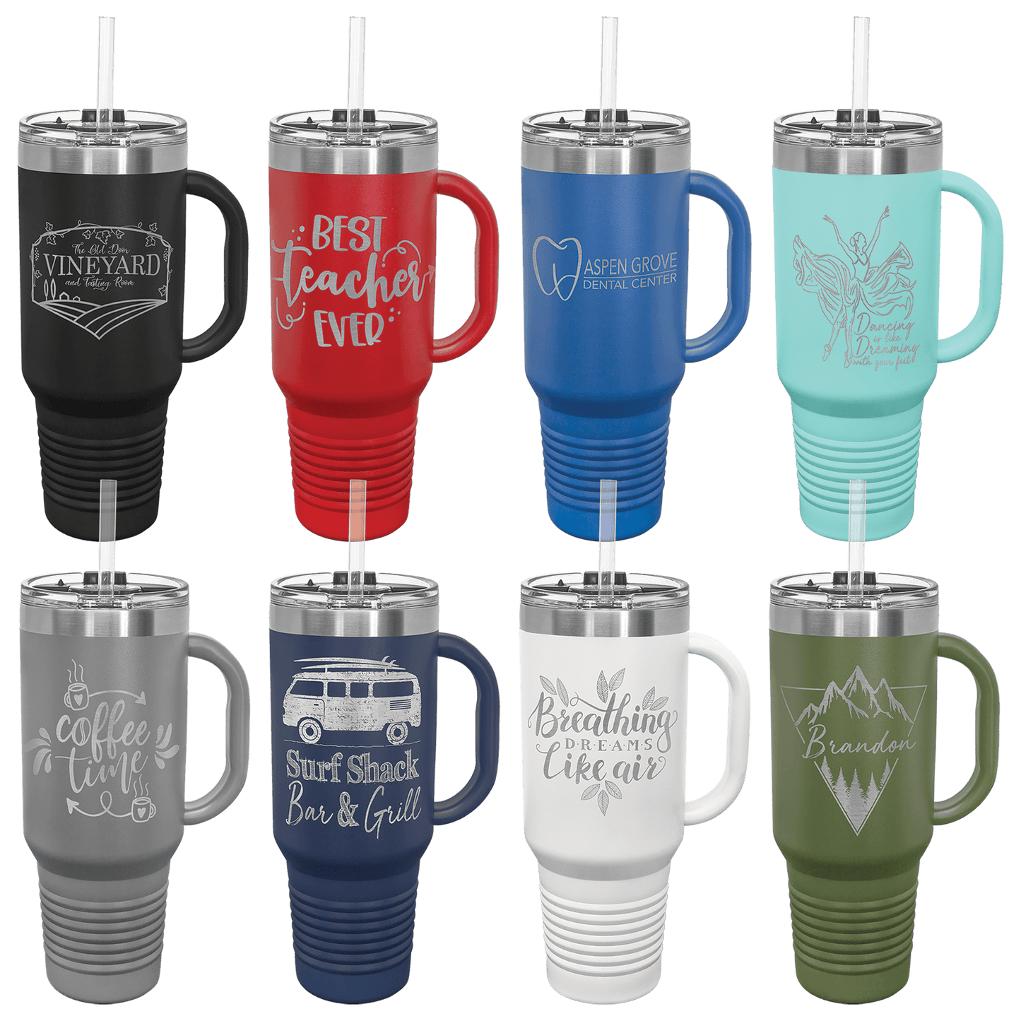 Polar Camel 40 oz Travel Mug with Handle